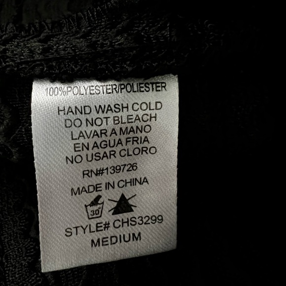 Dry Goods Honey Punch Skirt Black box pleated bandage texture skater skirt sz M - Picture 4 of 5